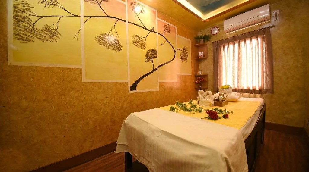 Private massage treatment room
