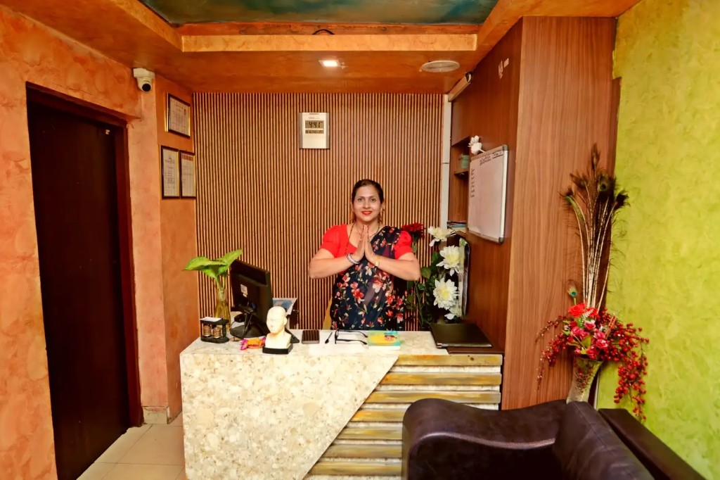 Spa reception desk at Hotel Thamel Park