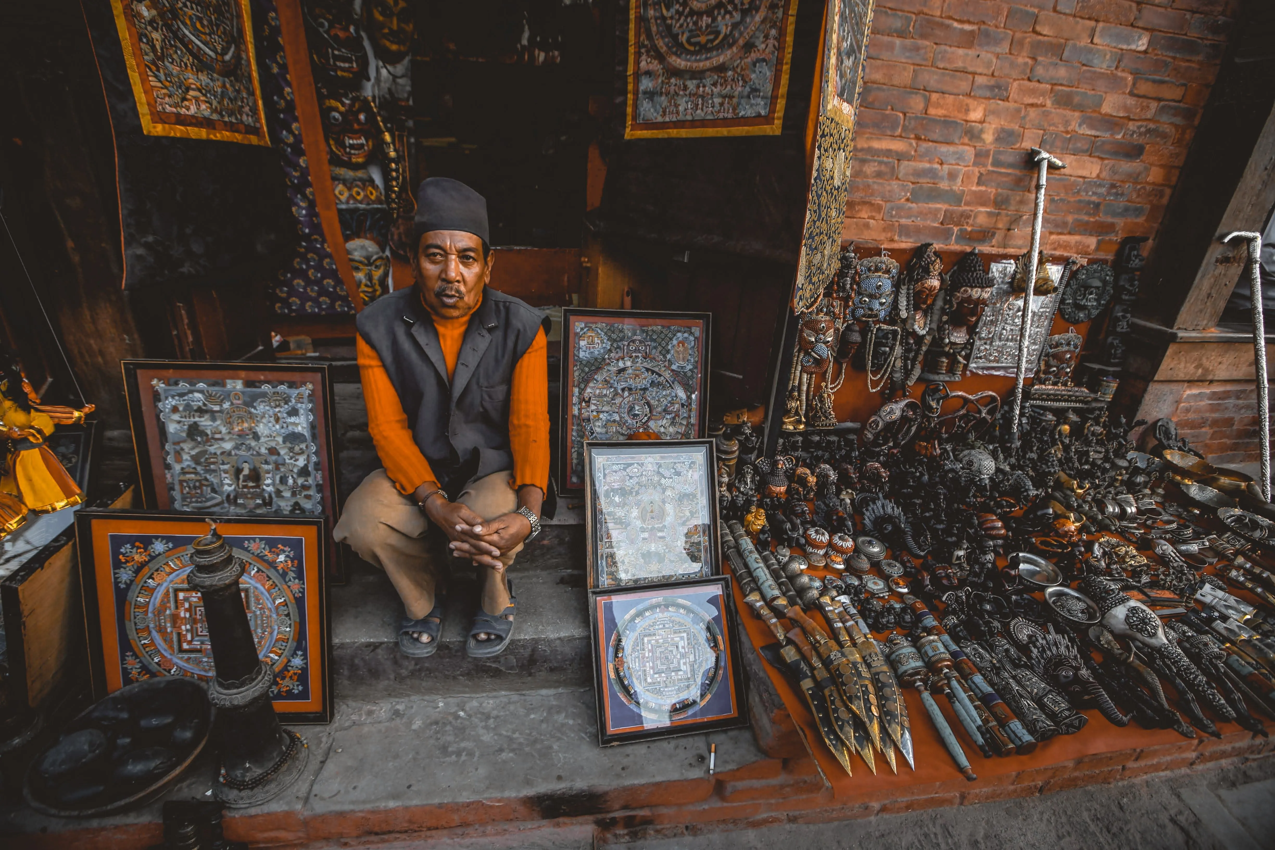 Traditional Nepali courtyard